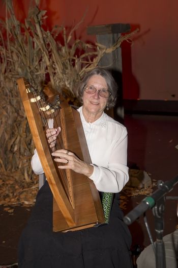 Eat like a Pilgrim 2015 Carol with her Harp
