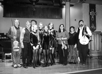 Kirkin O the Tartan First Presbyterian in Salt Lake City - Mark Jardine, Steve Keen, Pat Leary, Teresa Lynn Welch, Carol and Dave Sharp with the Celtic Beat Dancers

