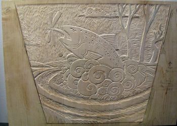 Fishing Boat Transom carving sold or unavailable

