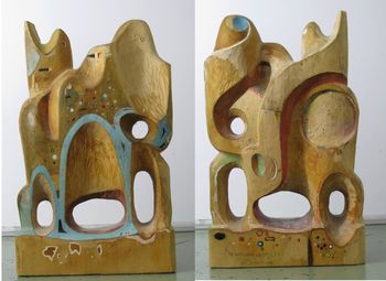 He who laughs last 1989 10 X 3.75 X 16.75" tall - Linden Wood

