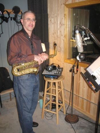 Mike Abraham with Jim's alto
