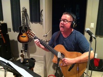 JW @ River Rat Studio (9-6-12) JW singing along with auditioning vocalist to help bake in the melody
