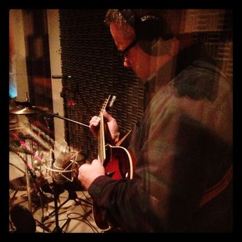 JW @ River Rat Studio, Marietta (12-1-12) Recording the Mandolin track for "Riding On"
