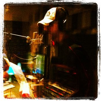 Todd Burge @ River Rat Studio (11-29-12) Recording the lead vocal for "Cashtown Road"

