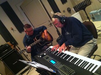 JW & Bill White (9-18-12) Walsh & Bill White working up Keyboard parts for "The FOG"
