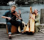 Fred Gosbee and Julia Lane on the dock in Rockport