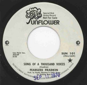 Fearless Fradkin - Song Of A Thousand Voices (MGM/Sunflower Records) (1970)
