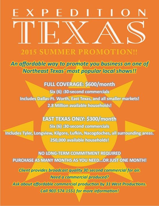 Expedition Texas SUMMER PROMO