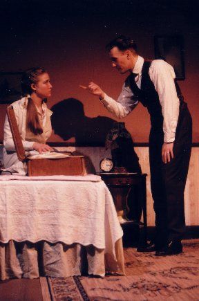 Faith and Isaiah Michelle Mueller and Christopher Cartmill in the 2003 production of Christopher Cartmill's THE WAY HOME, directed by Carol Svoboda
