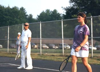 Tennis with Swami Rama in 1980's
