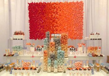 Cranes Wall Hanging with Dessert Table
