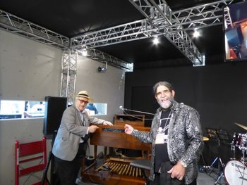 Jon Hammond and Joe Berger in Tokyo Big Sight playing for Suzuki Musical Instruments
