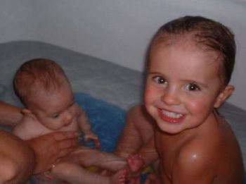 kids in bath
