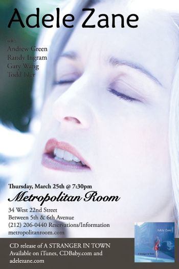 Adele Zane sings March 25, 2010 at the Metropolitan Room
