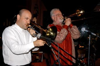 with the late great Roswell Rudd Performing with Monk's Music Trio for our "Monk's Bones" CD release.
