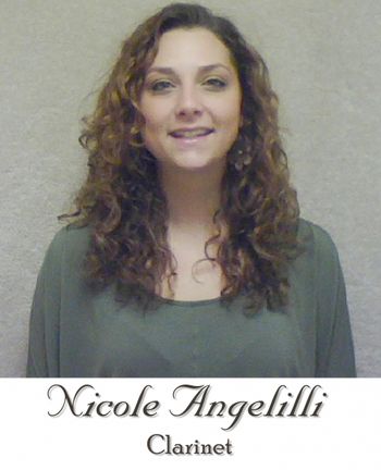 Nicole Angelilli B.M. Music Performance, emphasis on early music education Y.S.U.; Concert Master Young Artist Competition;member of the Mount Carmel Band; taught privately since 2006.

