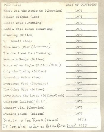 Song_Run_Down_1st_LP Partial list of songs Glyn and David considered for 1st OMD album - 1973
