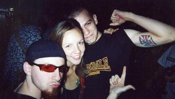 Chris, Jules, and Avi at one of our first gigs EVER at the Broadway Station (Sept. or Oct. 2001).
