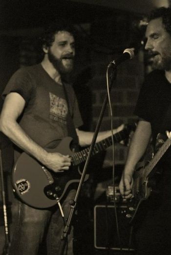 Jason (l) and Michael (r) playing "Ocean" at the live debut of OF LOVE & LOSS, Oct 26, 2012 - Zirzamin, NYC.
