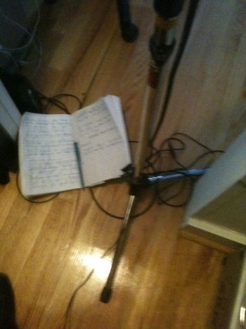 Michael's notebook - "Necessary Weight" lyrics...

