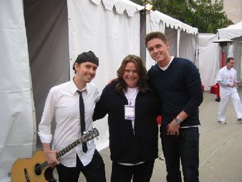 Lisa with Jesse McCartney and his guitarist, A Berklee grad!
