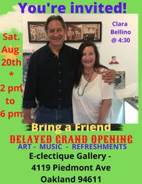 Clara Bellino plays E-clectique Gallery Grand -delayed- Opening