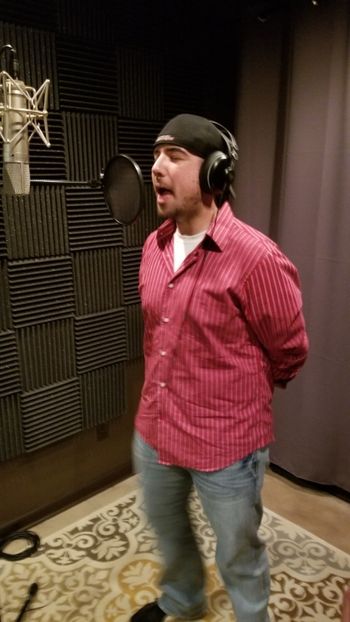 Robert Salzgeber tracking vocals.
