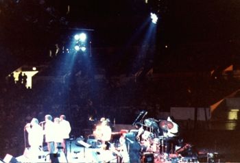 Onstage - Madison Square Garden, mid 80's with the Five Satins playing Richard Nadar Oldies Revival
