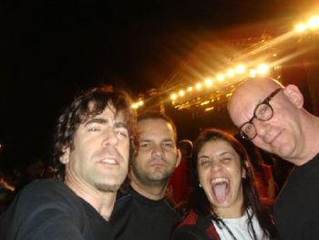 At the Iron Maiden Show with Dan Levine(L) from the band & 2 promoters, Brasilia 3/20/09
