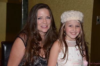 August 5, 2014. Carlene with 10 year old sensation EmiSunshine, who made her Opry debut with a song she wrote, "Johnny June and Jesus."
