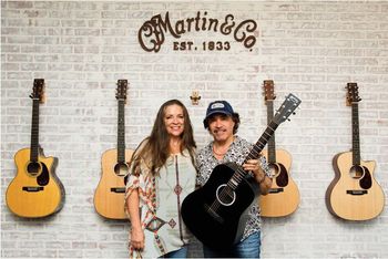 Carlene and John Oates at the debut of the new Johnny Cash Martin Guitar in Nashville.
