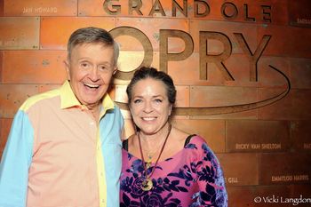 July 9, 2019. Whisperin' Bill Anderson and Carlene backstage at the Grand Ole Opry.
