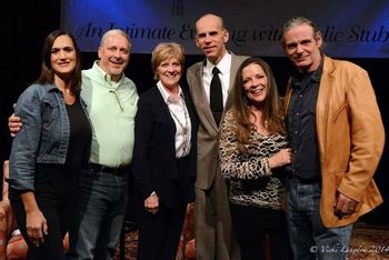 April 7, 2014. Country Music Hall of Fame. Nashville, TN. An Intimate Evening with Eddie Stubbs on WSM Radio. Daughter Tiffany, brother Dean and sister Lori Lynn Smith, Eddie Stubbs, CC, husband Joe Breen.
