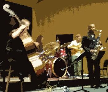 WCU Jazz Festival featuring Jimmy C, Q, and Greg Riley. (photo; Gene Bollman)
