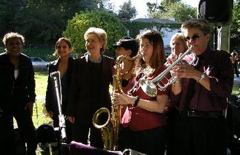 With Secretary of State Hillary Clinton and members of Montclair Women's Big Band at Fundraiser on 10/22/07!
