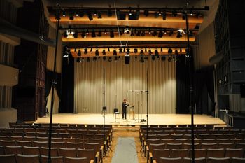 Setting up for recording sessions at Glenn Gould Studio, Toronto/2011
