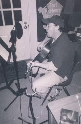Mike Travers recording his comedy album - April 2006

