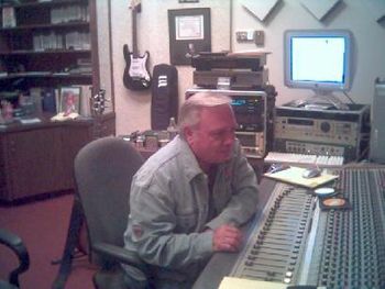 Don't Tell Production Engineer Robby Meadows That Lynn Tinkered With The Controls Behind His Back...Lynn At Alive Studios & R and L Productions, Harrisonburg, VA
