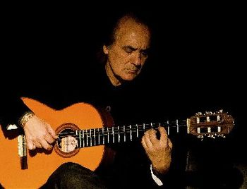 Playing concert with Paco De Lucia's Conde.
