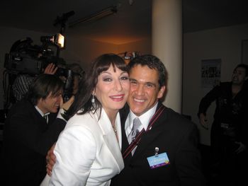 Angelica Houston and Ron in the green room at the Nobel Peace Prize Ceremony

