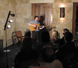 An example of how a little well-placed stage lighting makes a room into a mini-theatre.