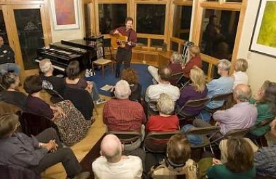 A lovely house concert setting in the mountains near Asheville NC.