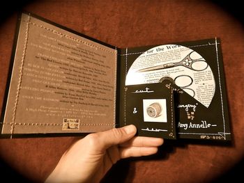 inside gatefold, with credits and booklet cover
