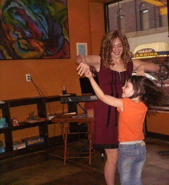 Ashley dancing with Miss Aunia
