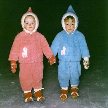 Chris and I on our first pair of skates (1971).
