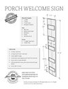 Porch Welcome Sign Downloadable Plans