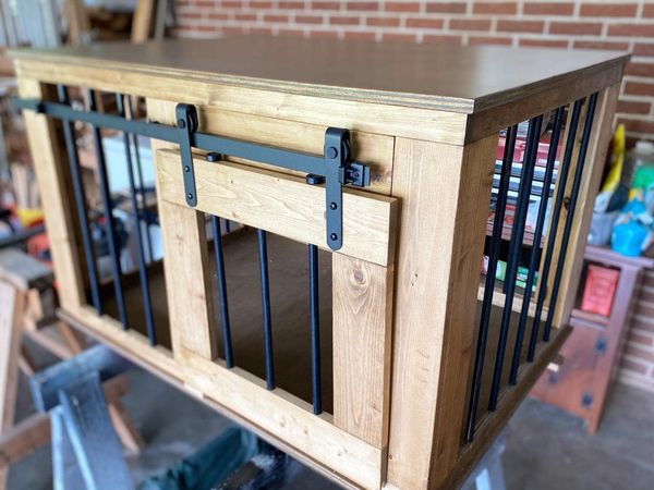 Handmade Wooden Dog Crate
