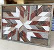 Handmade Barnwood Mosaic Frame 24