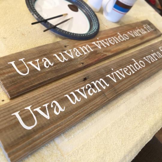 Lonesome Dove Latin Quote Lonesome Dove Latin Reclaimed Wood Sign - Apple Valley Farm
