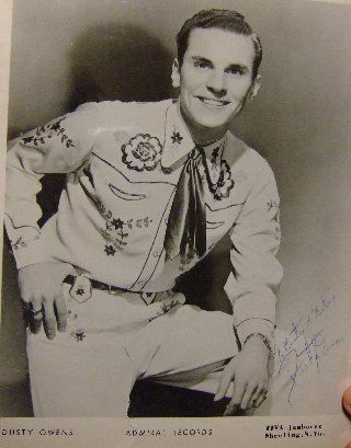 Dusty Owens, Country Star who I still keep in touch with!
